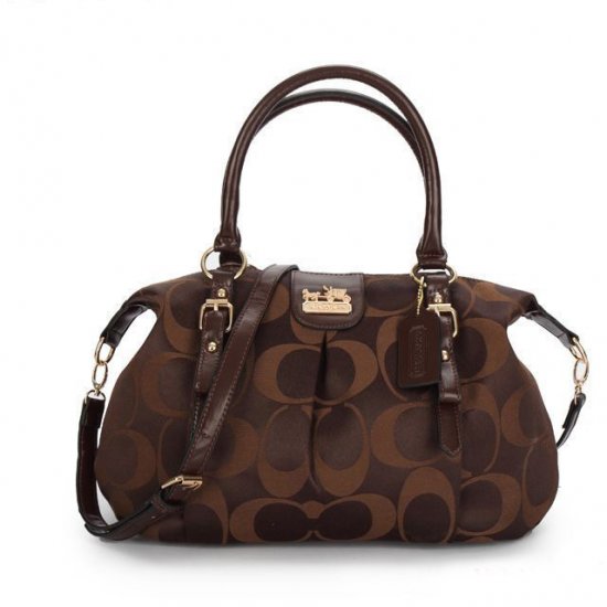 Coach Madison Kelsey In Signature Medium Coffee Satchels ATN - Click Image to Close